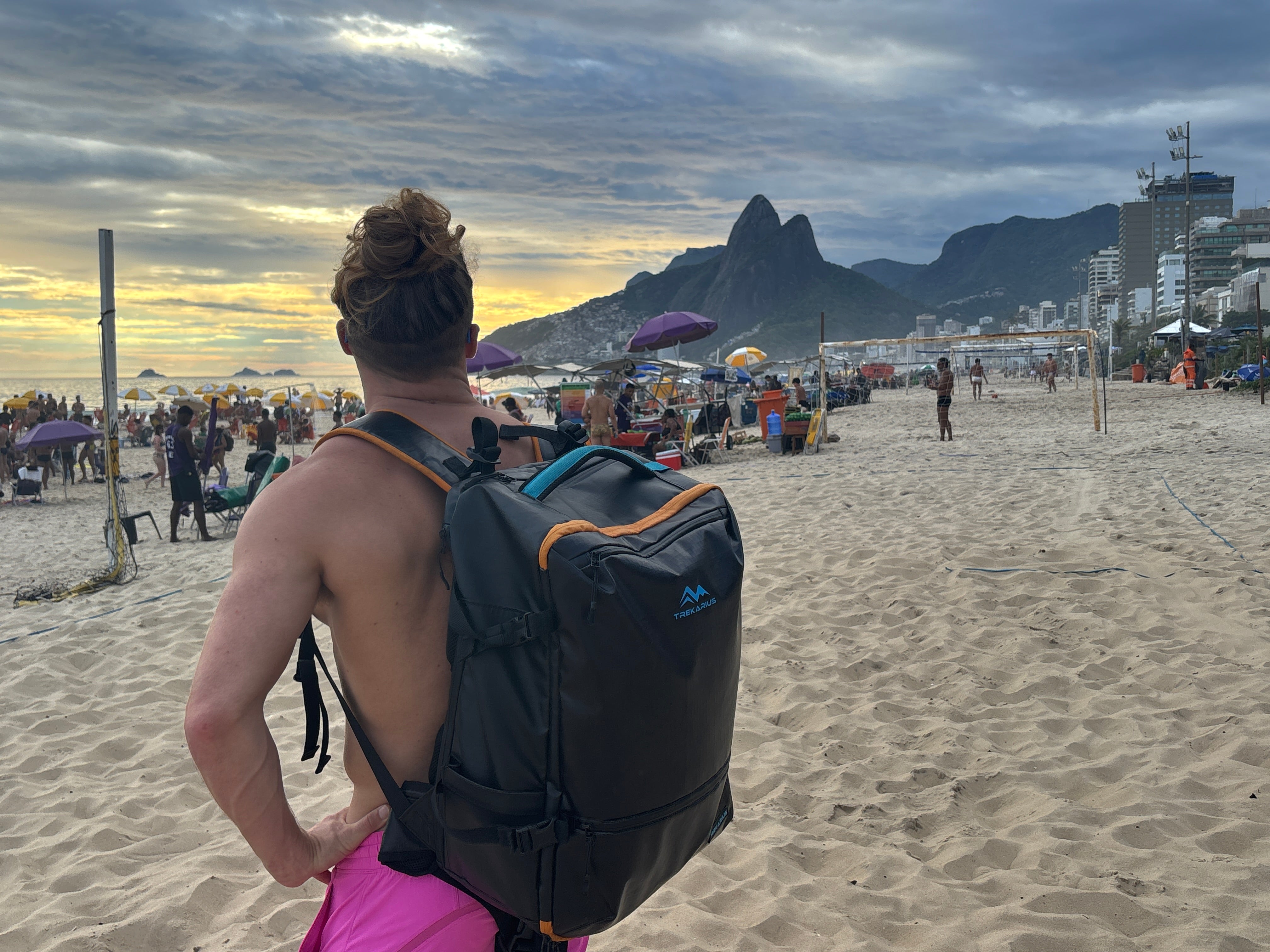 TREKARIUS 35L travel backpack packed for real travel