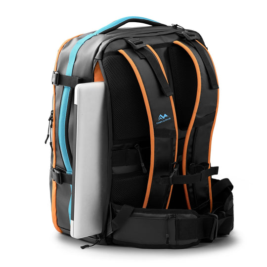 TREKARIUS 35L backpack padded back panel and ergonomic straps